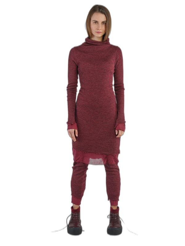 Rundholz - Лонгслив-водолазка из двухслойной шерсти джерси destroyed look черный меланж - 2241180503