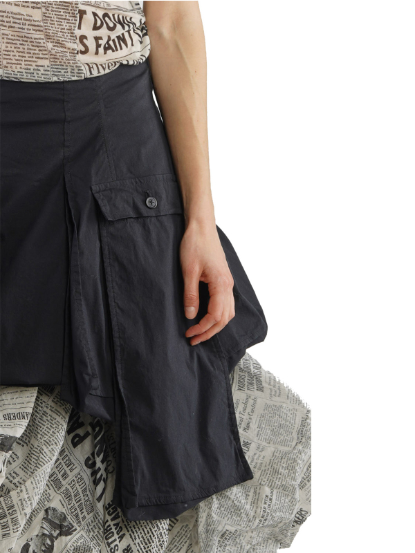 Rundholz DIP - Cacheur short skirt with large pockets Stretch Black - 2242200310