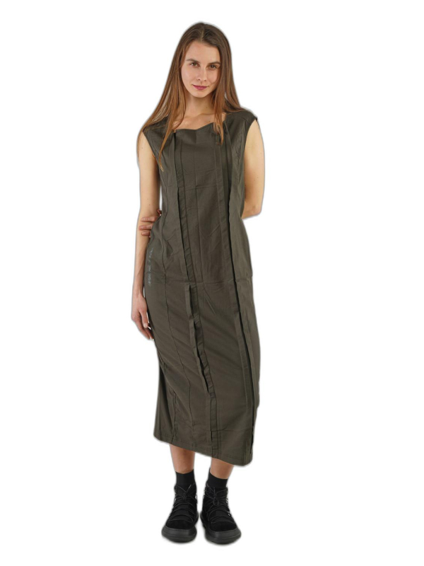 Rundholz Black Label - Bananenförmiges baumwoll-twillstretch-kleid mit platziertem druck - 2243390907