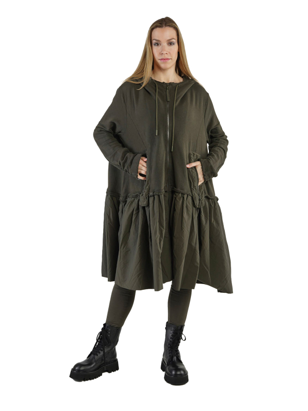 Rundholz Black Label - Свитер с капюшоном и рюшевой техно юбкой Черный - 2243511228