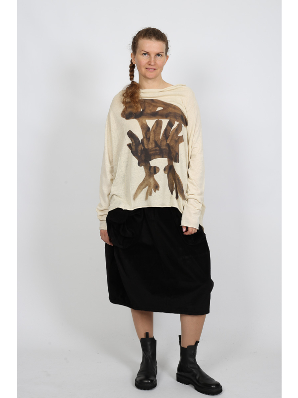 Rundholz Black Label - Black Label Balloon Skirt made of Cotton with Detail Ruffles - 2253230306 - Stilecht - Image 1