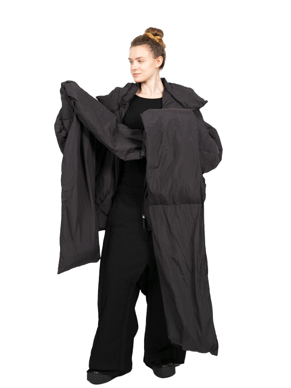 Rundholz DIP - Длинный пуховый шарф Черный - 2242001405