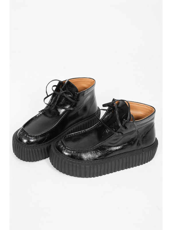 Rundholz - Rundholz Elegante Schnür-Ankle Boots mit Faltenpartie - 2251985251 - Stilecht - Bild 1