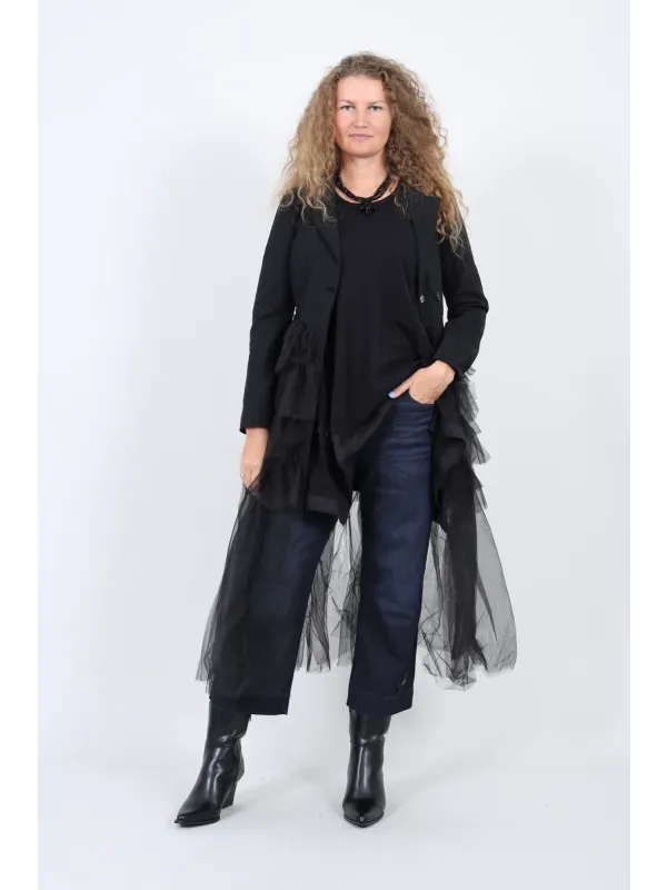Pluslavie (Plü) - Cropped Stretch-Jeans Darkblue - 10030 - Stilecht - Bild 5