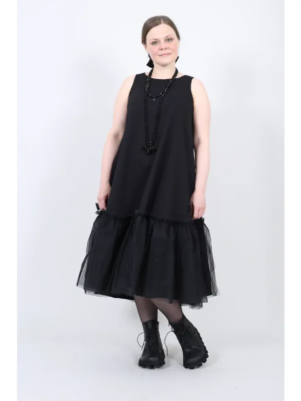 Pluslavie (Plü) - Midi-Kleid mit Tüll-Volant - 1166 - Stilecht - Bild 1