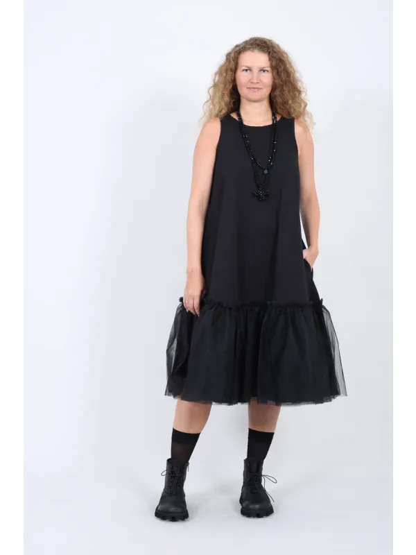 Pluslavie (Plü) - Midi-Kleid mit Tüll-Volant - 1166 - Stilecht - Bild 2