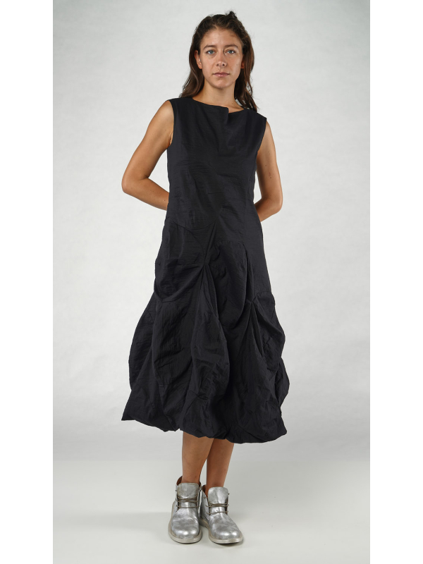 Rundholz - Wadenlanges leinen baumwoll stretch kleid - 1251240902