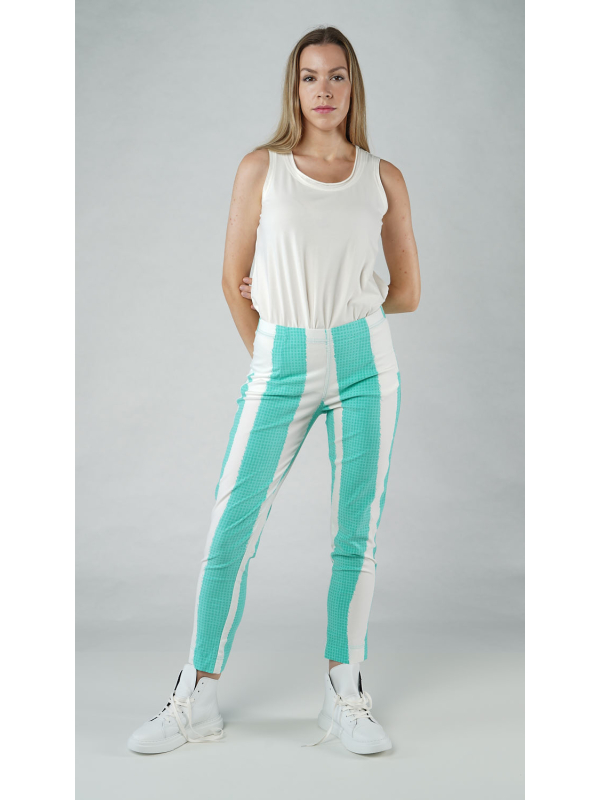 Rundholz Black Label - Schmale baumwolltwill stretch hose mit streifendruck - 1253390109