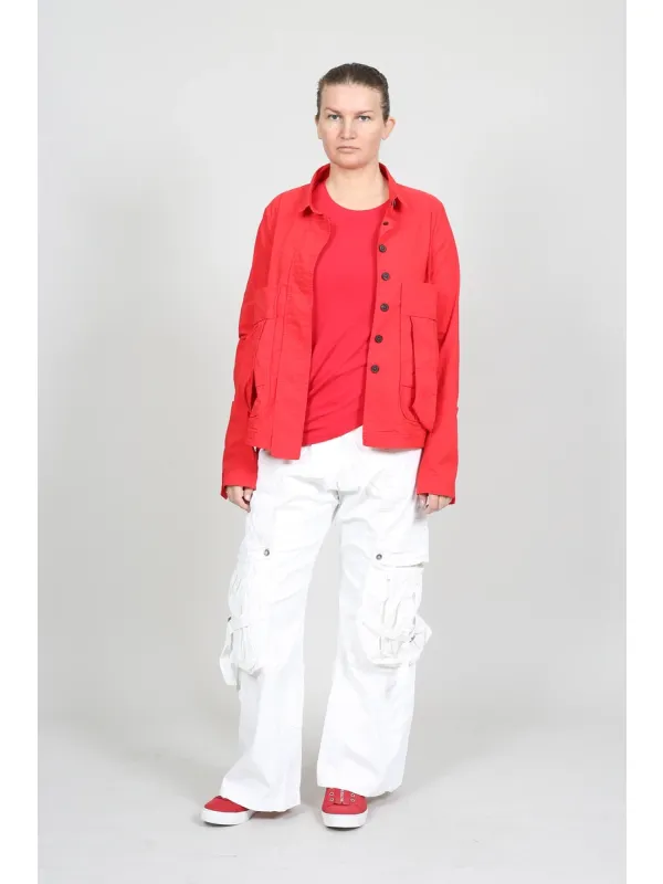 Rundholz DIP - Pantalon évasé avec boutons en métal - 1262600101 - Stilecht - Image 1