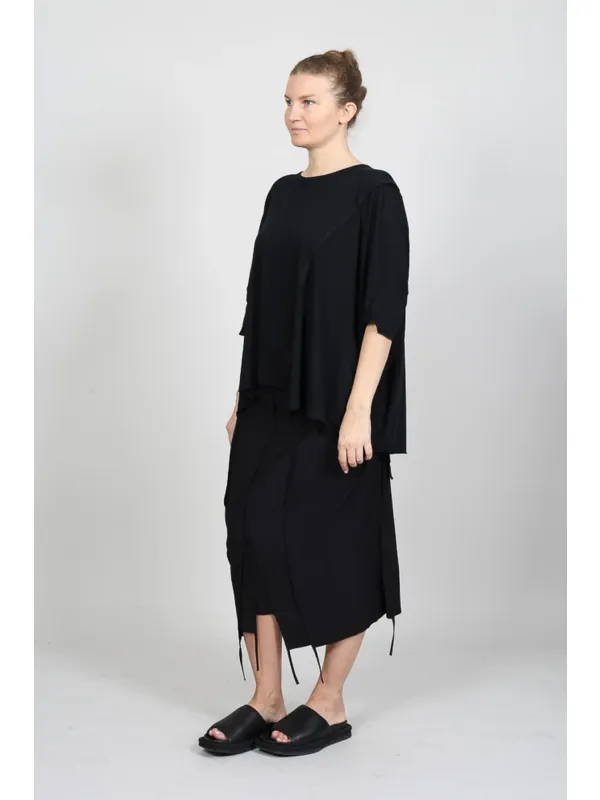 Rundholz Black Label - Oversized T-Shirt with Seams - 1263230504 - Stilecht - Image 2