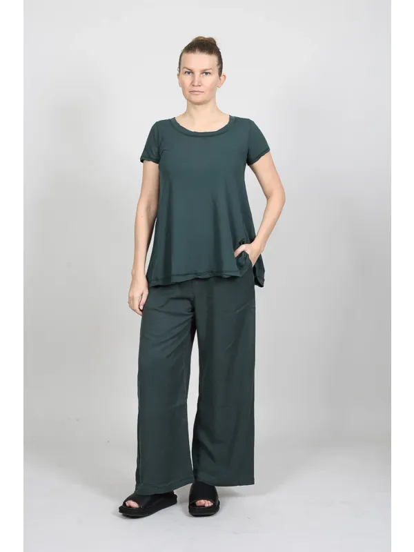 Rundholz Black Label - Straight Cut Pants Made of Lyocell - 1263350106 - Stilecht - Image 1