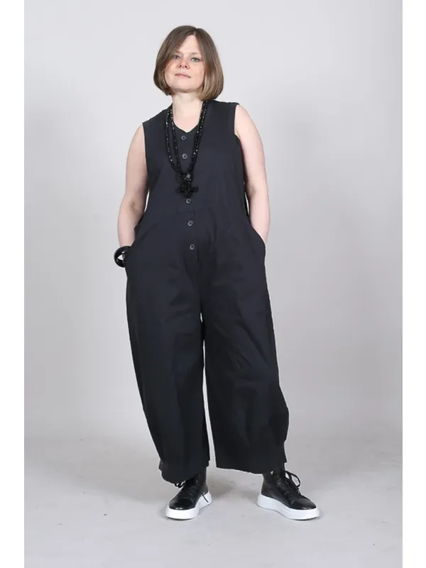 Rundholz Black Label - Sleeveless Cotton Stretch Jumpsuit - 1263491304 - Stilecht - Image 1