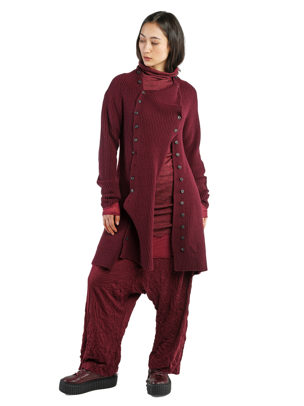 Rundholz - Robe en tricot avec double rangée de boutons patentés laine Black - 2241377005