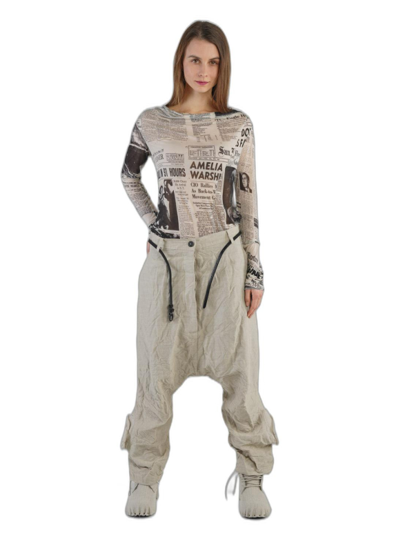 Rundholz DIP - Boot cut leinen-woll-hose mit lässiger schritthöhe - 2242630107