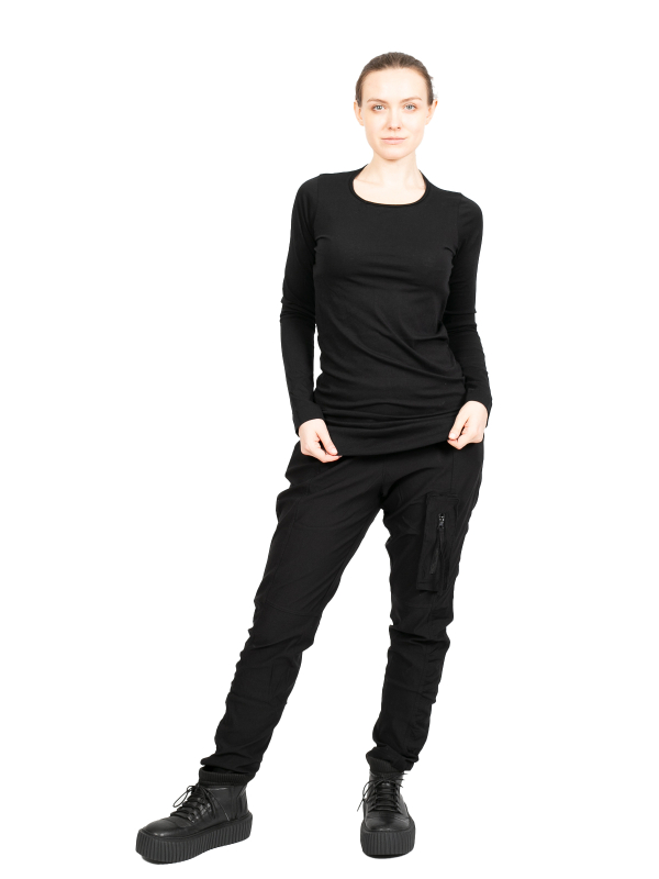 Rundholz Black Label - Лонгслив Хлопковый Джерси Черный - 2243370525