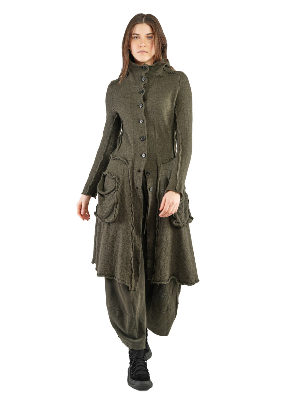 Rundholz Black Label - Manteau en tricot avec poches à valise Laine bouillie Black - 2243897208-