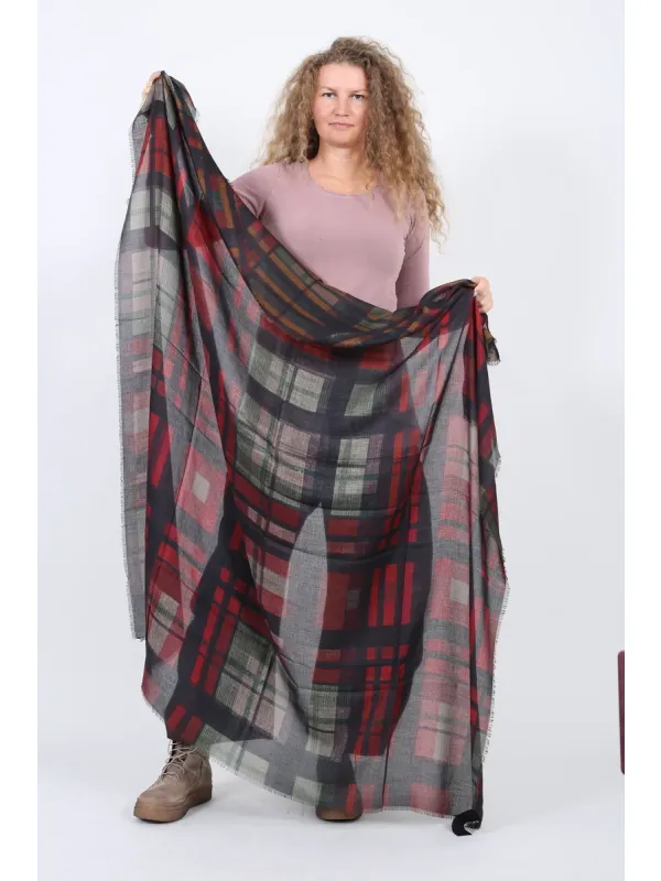 Rundholz Black Label - Karierter Modalschal - 2263361404 - Stilecht - Bild 3