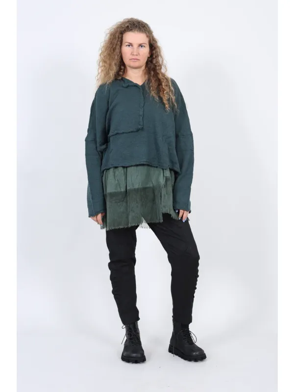 Rundholz Black Label - Boxy Wool Sweater, Cropped - 2263890704 - Stilecht - Image 5