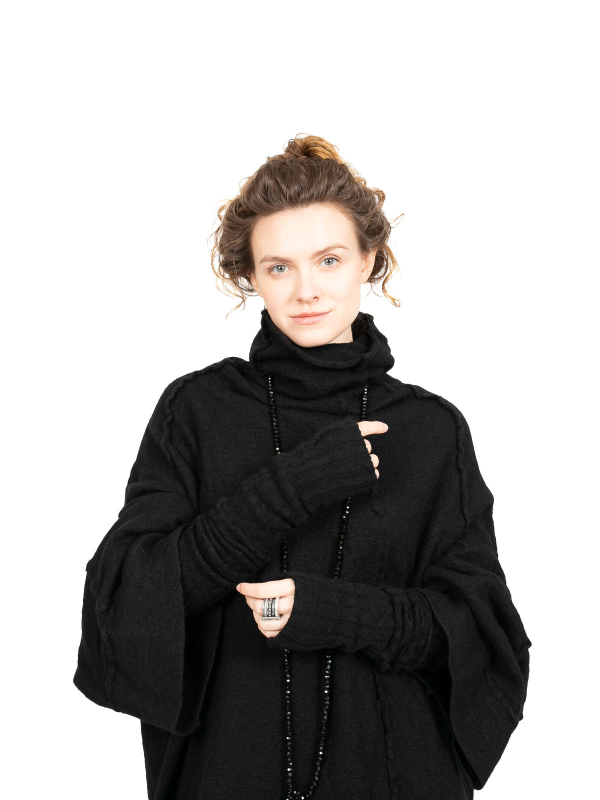 Rundholz DIP - Длинные грелки для рук/ног, вязаные с патентным узором Черный - 2242683107