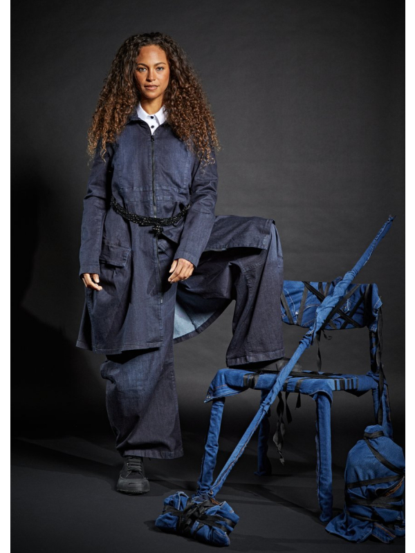 Pluslavie (Plü) - Denim-Jacke im Midi-Look - 8066 - Stilecht - Bild 1