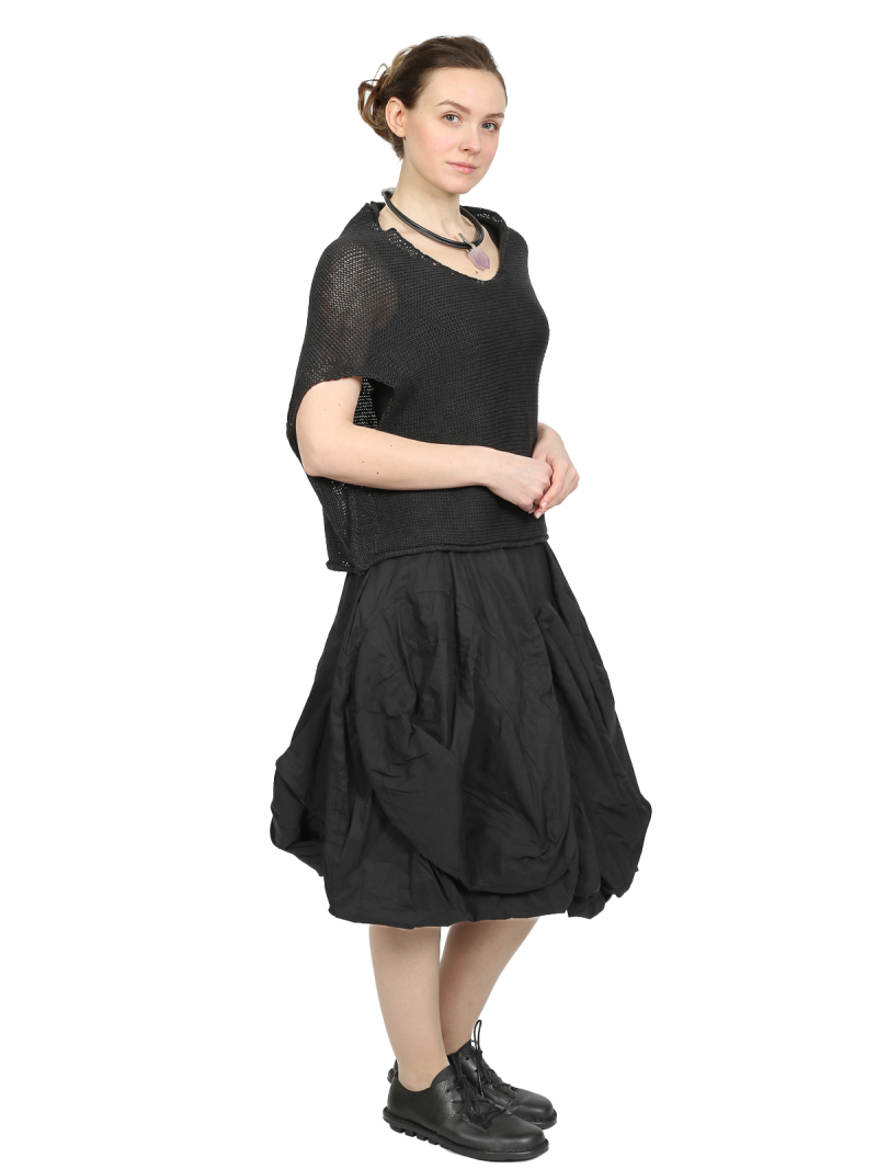 Rundholz - Hüftlanger leinen strick pullover - 1251320701