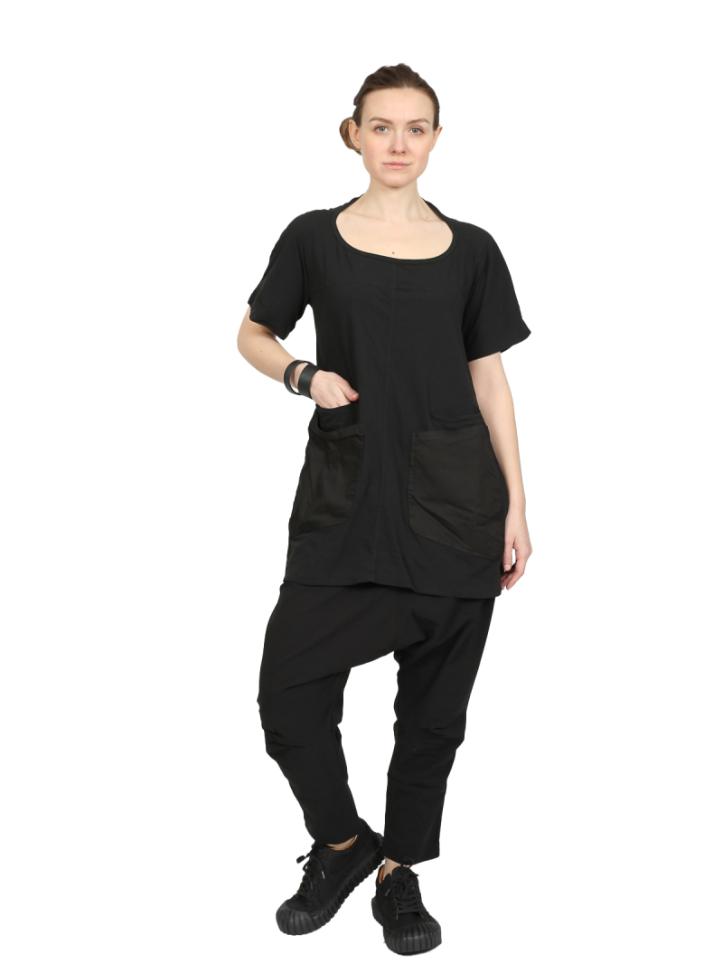 Rundholz DIP - Hüftlanges baumwoll crepe jersey t-shirt - 1252520502