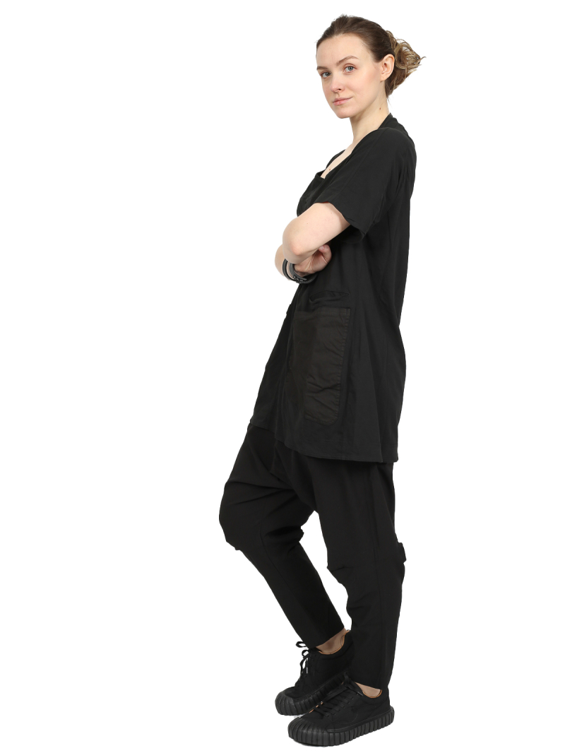 Rundholz DIP - Hüftlanges baumwoll crepe jersey t-shirt - 1252520502