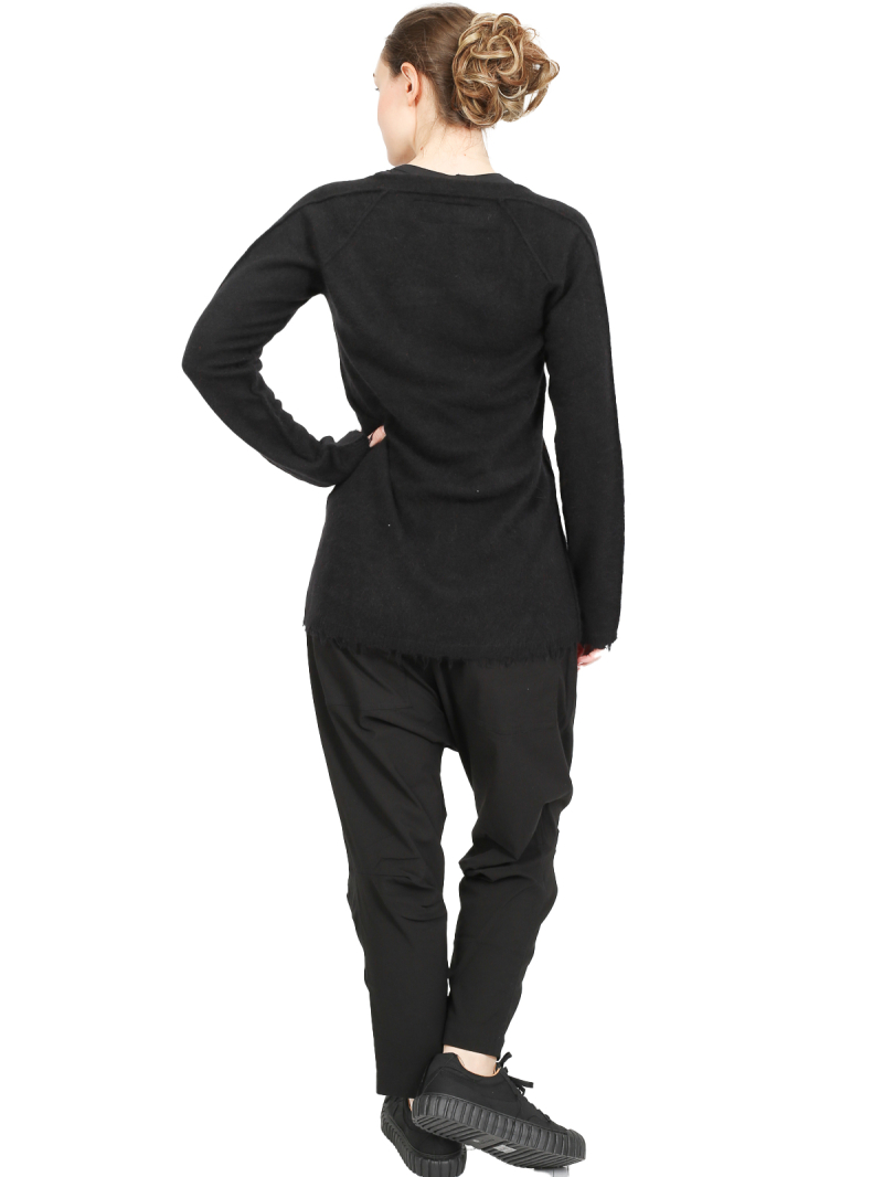 Rundholz DIP - Narrow merino raccoon knit sweater - 1252330701