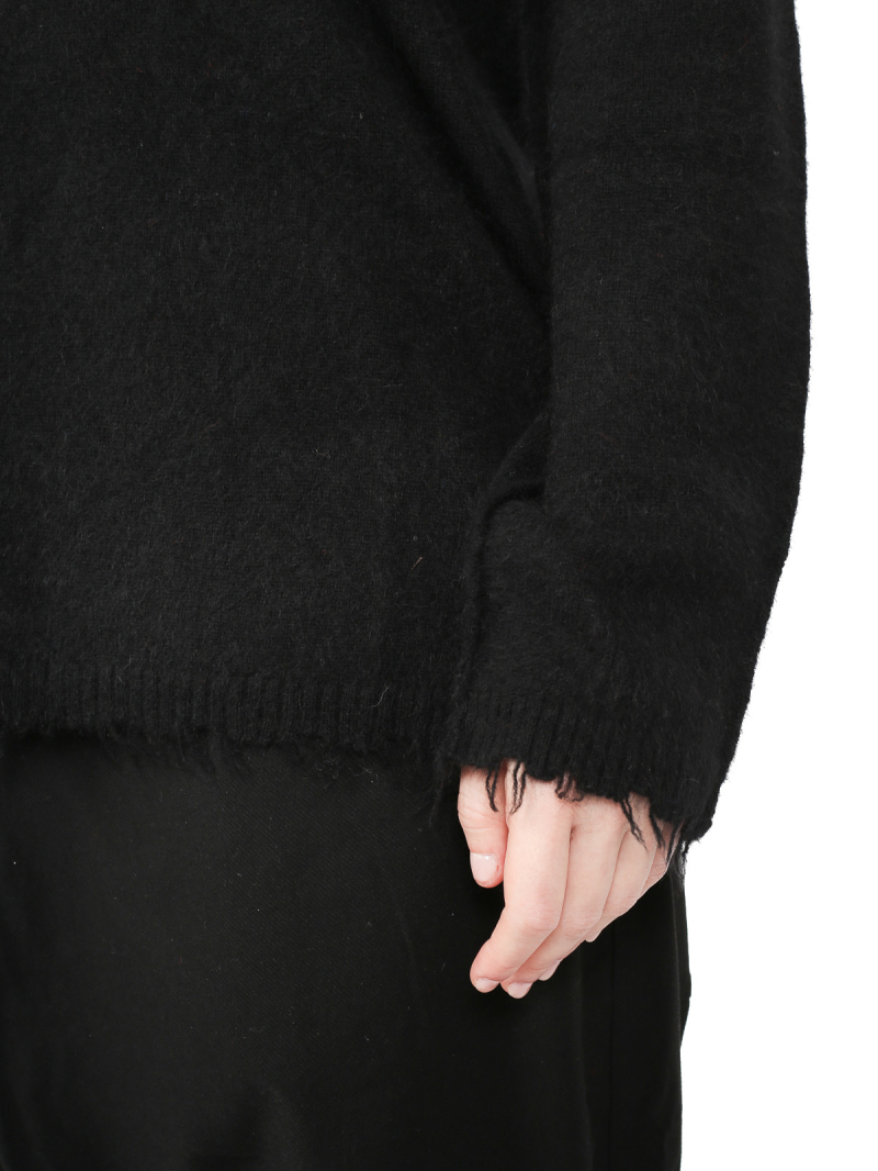 Rundholz DIP - Narrow merino raccoon knit sweater - 1252330701