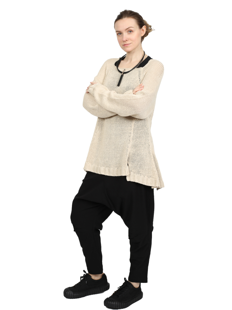 Rundholz DIP - Fitted linen knit sweater - 1252440702