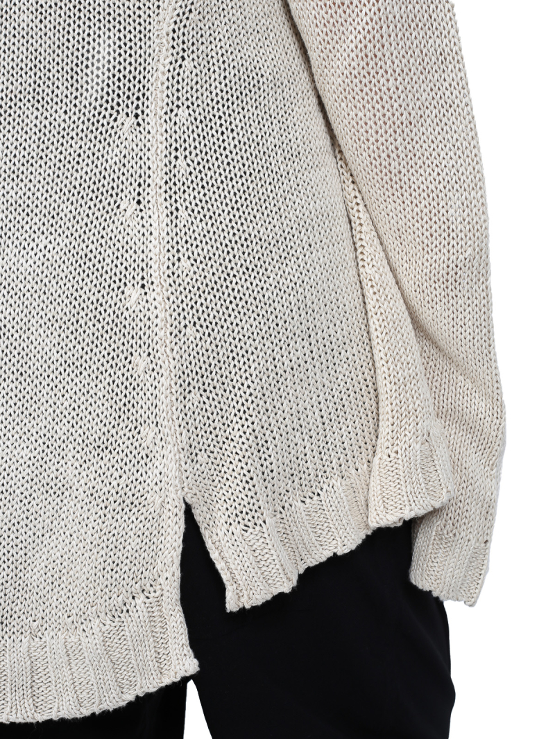 Rundholz DIP - Fitted linen knit sweater - 1252440702