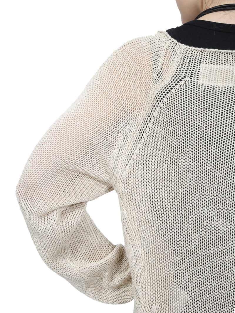 Rundholz DIP - Fitted linen knit sweater - 1252440702