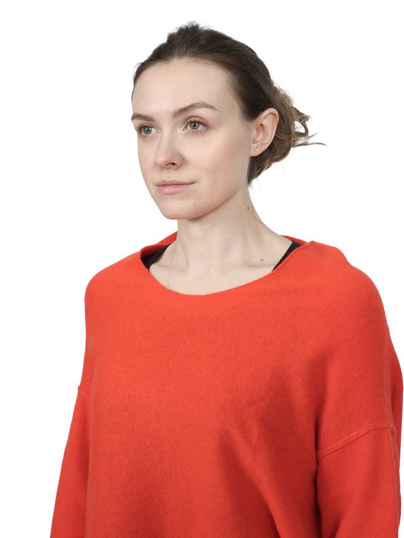 Rundholz DIP - Short merino raccoon knit sweater - 1252330706