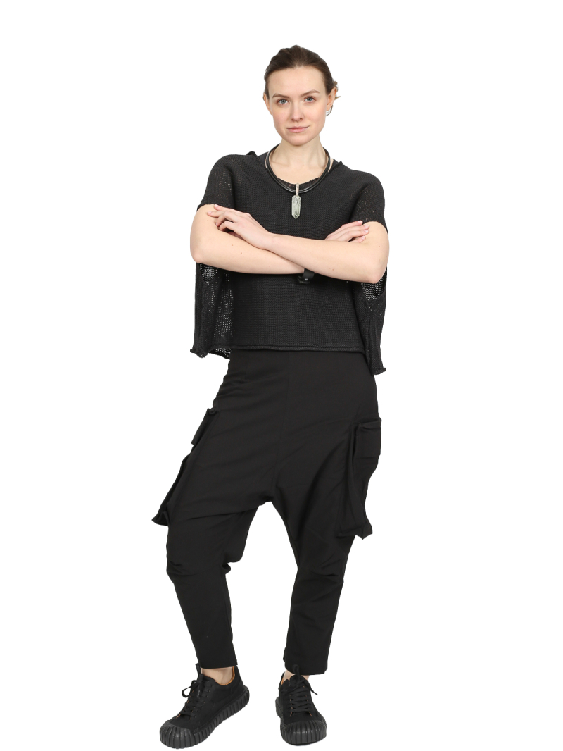 Rundholz Black Label - Slim cotton twill stretch pants - 1253390123