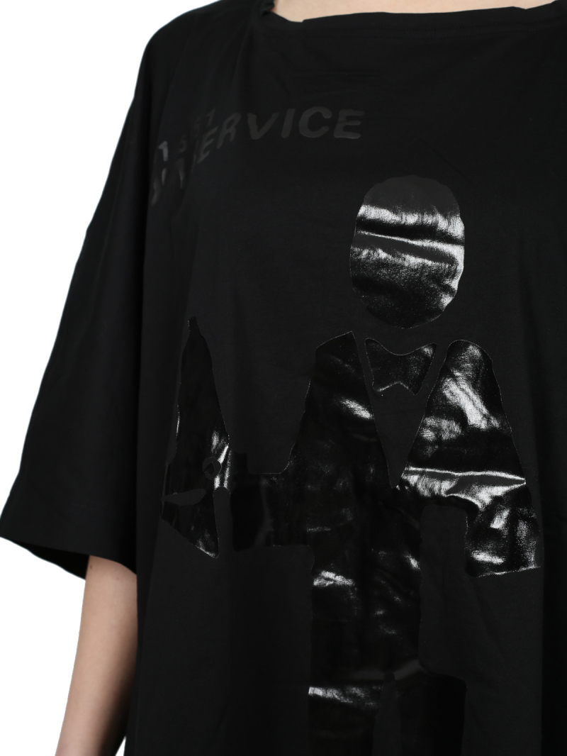 Rundholz DIP - Wide cotton jersey dress with placed print - 1252300903