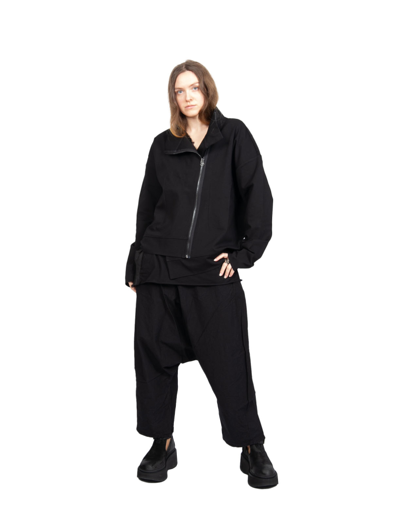 Pal Offner - Асимметричный кардиган на молнии Черный