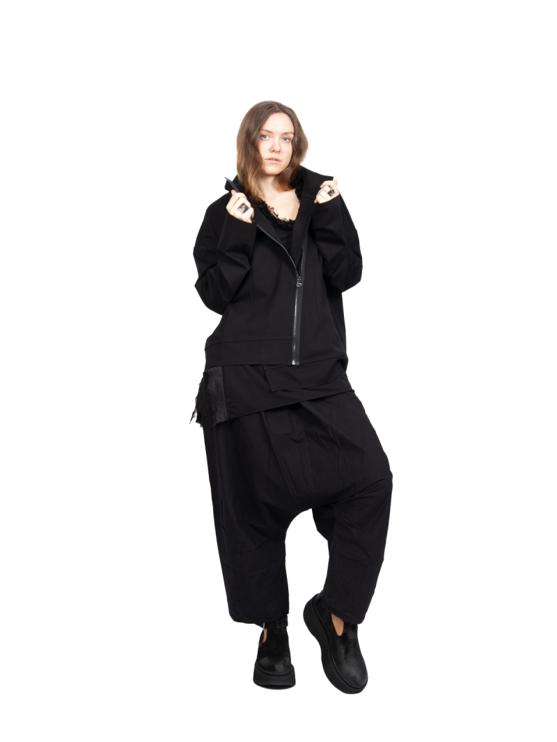 Pal Offner - Асимметричный кардиган на молнии Черный