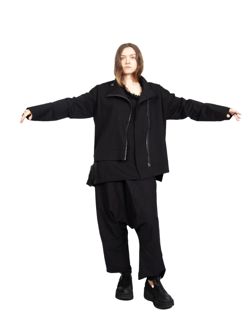 Pal Offner - Асимметричный кардиган на молнии Черный