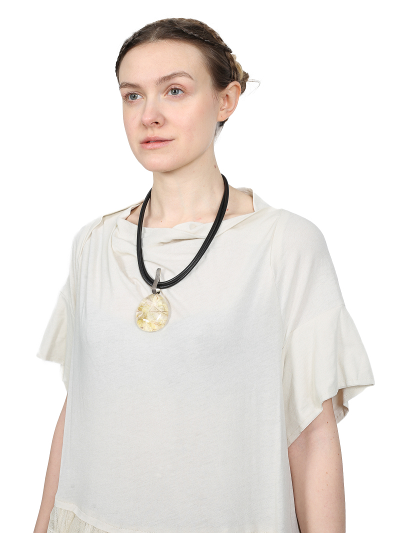 Rundholz - Weites baumwoll stretch mesh kleid - 1251050917