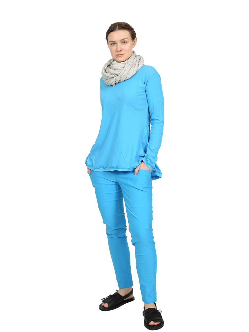 Rundholz Black Label - Straight narrow cotton stretch pants - 1253220117