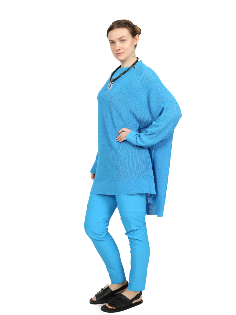 Rundholz Black Label - Mittellange leinen viskose stricktunika - 1253287002