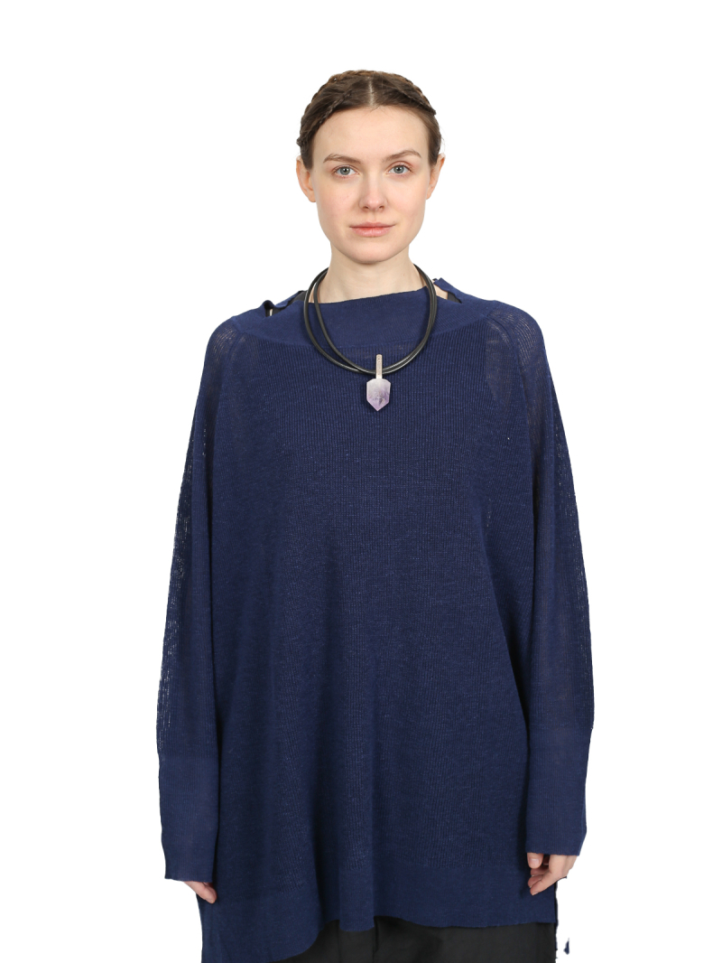 Rundholz Black Label - Mittellange leinen viskose stricktunika - 1253287002