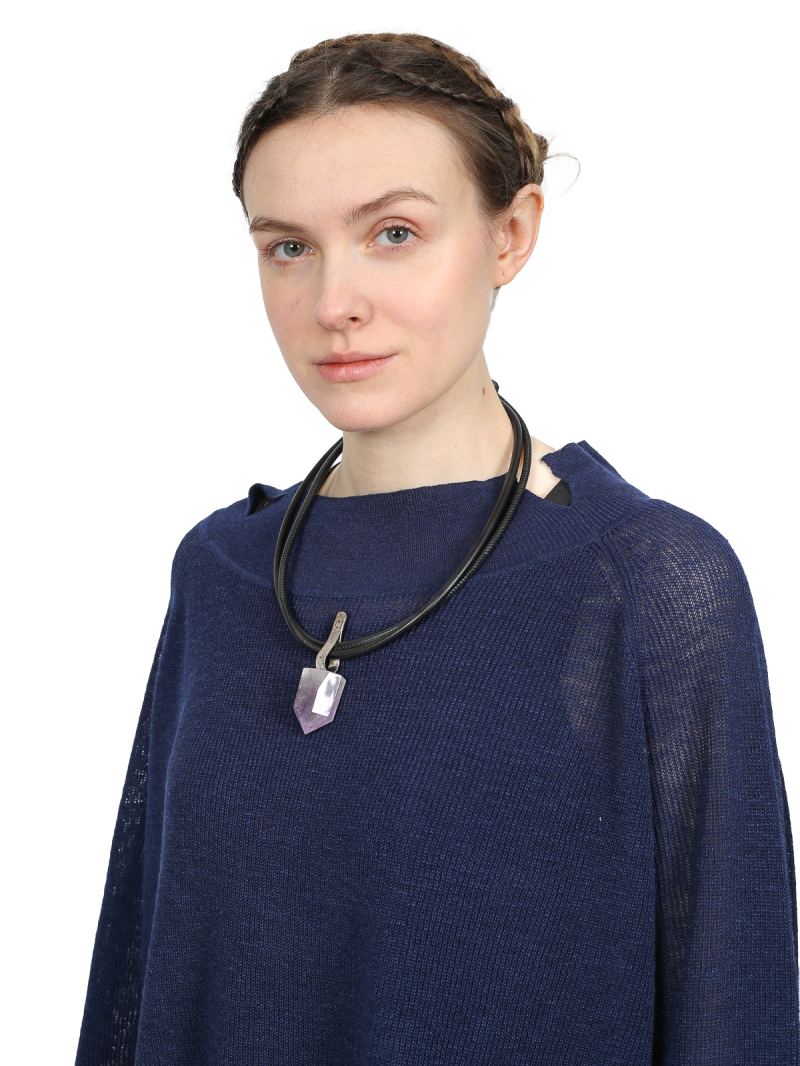 Rundholz Black Label - Mittellange leinen viskose stricktunika - 1253287002