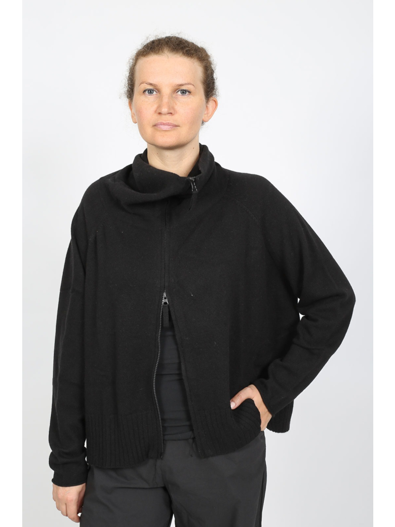 Rundholz Black Label - Oversize Strickjacke mit Reißverschluss und Rollkragen - 2253457109