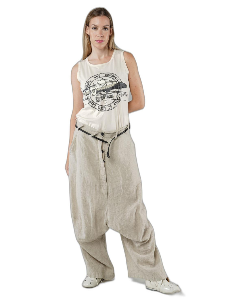 Bois rond - Pantalon en lin baggy - 1251020106