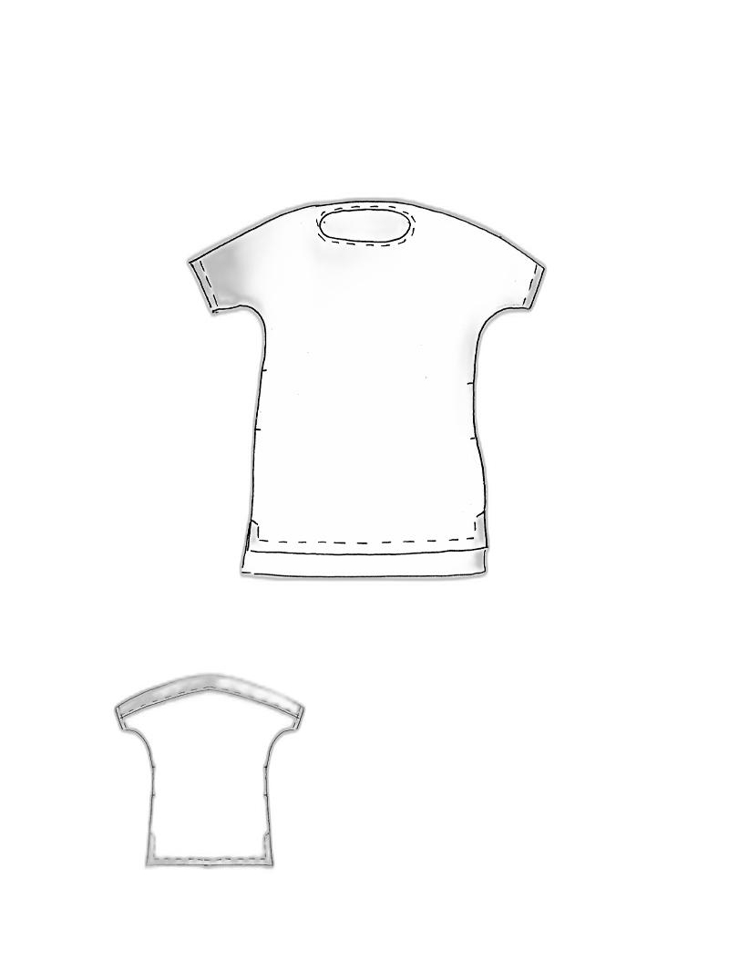 Bois rond - Robe droite ample en lin - 1251020902