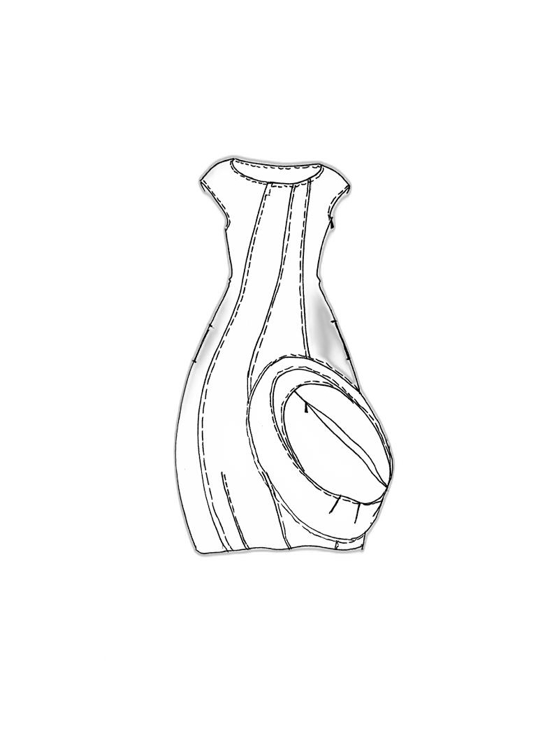 Rundholz - Ballonförmiges baumwoll leinen kleid - 1251040909