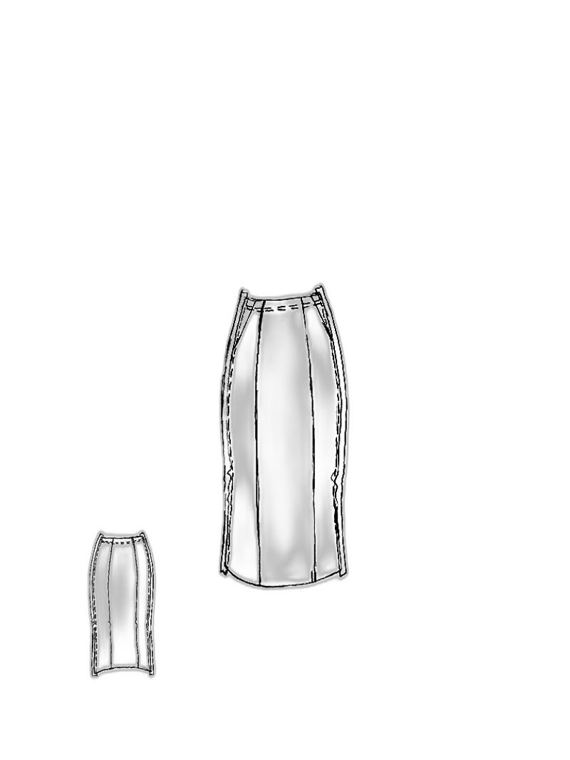 Bois rond - jupe en coton stretch en forme de banane - 1251050315