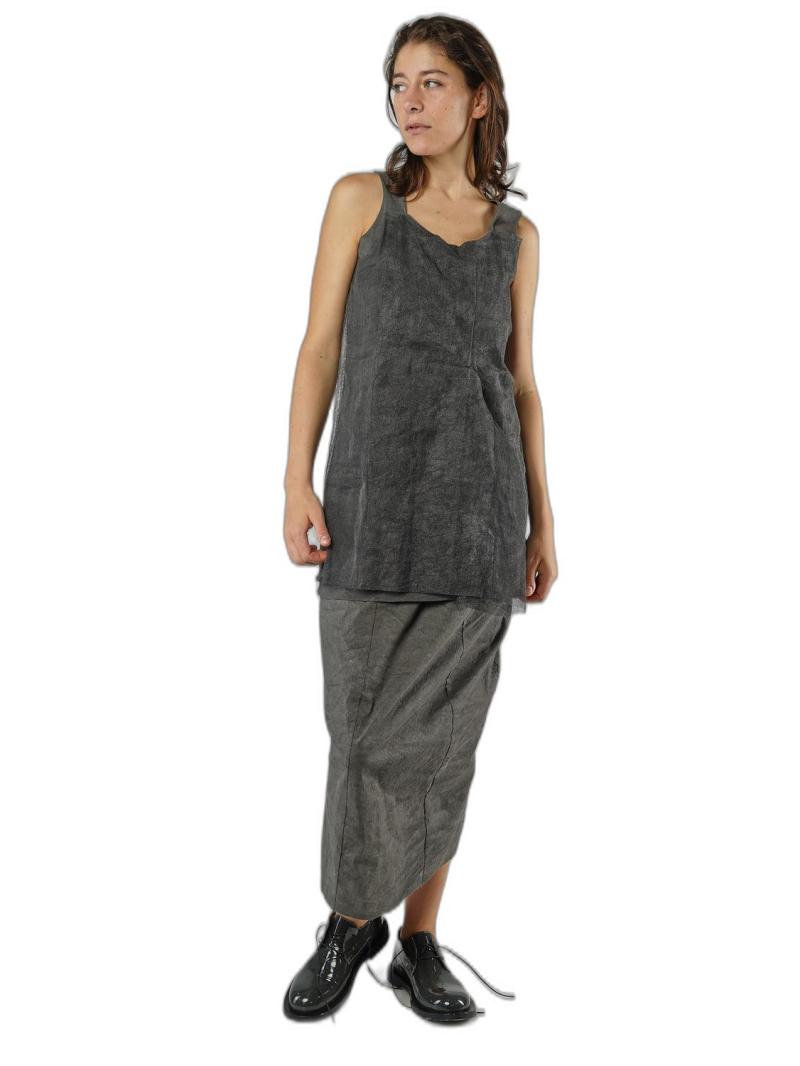 Rundholz - Hip-length cotton stretch mesh top - 1251050806