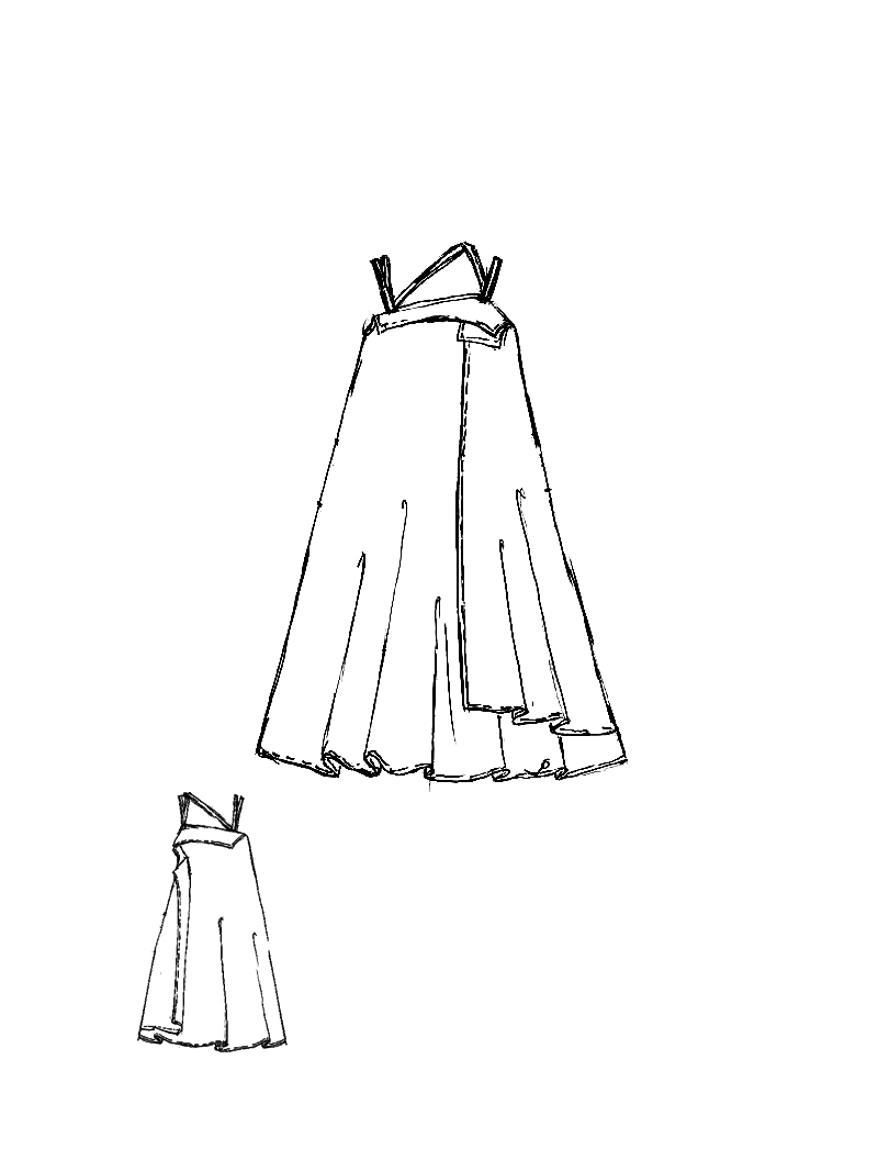 Rundholz - Asymmetrisches seiden kleid - 1251050909